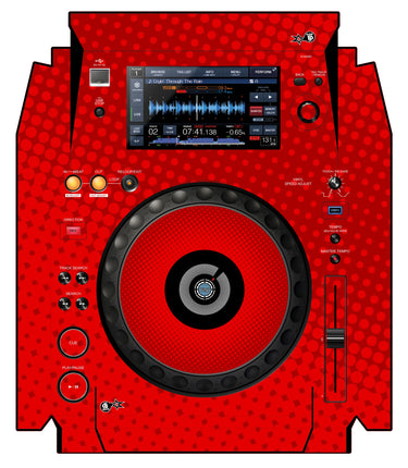 Pioneer DJ XDJ 1000 Skin Gradienter Red